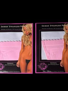 Pink Strapless Silicone Adhesive Panty